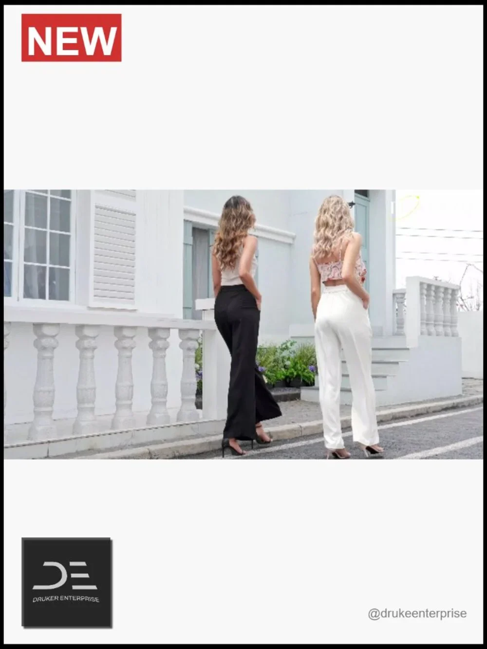 Wide Leg Pants High Elastic Waist Back Business Work Trousers